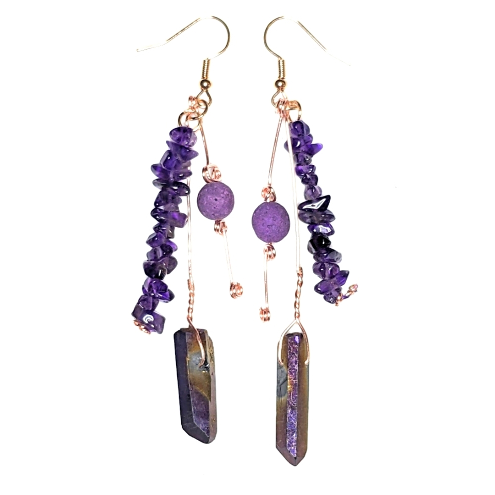 Amethyst Perfume Earrings